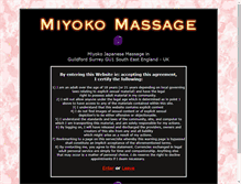 Tablet Screenshot of miyokomassage.com